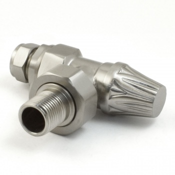 Abbey Manual Radiator Valve Satin Nickel